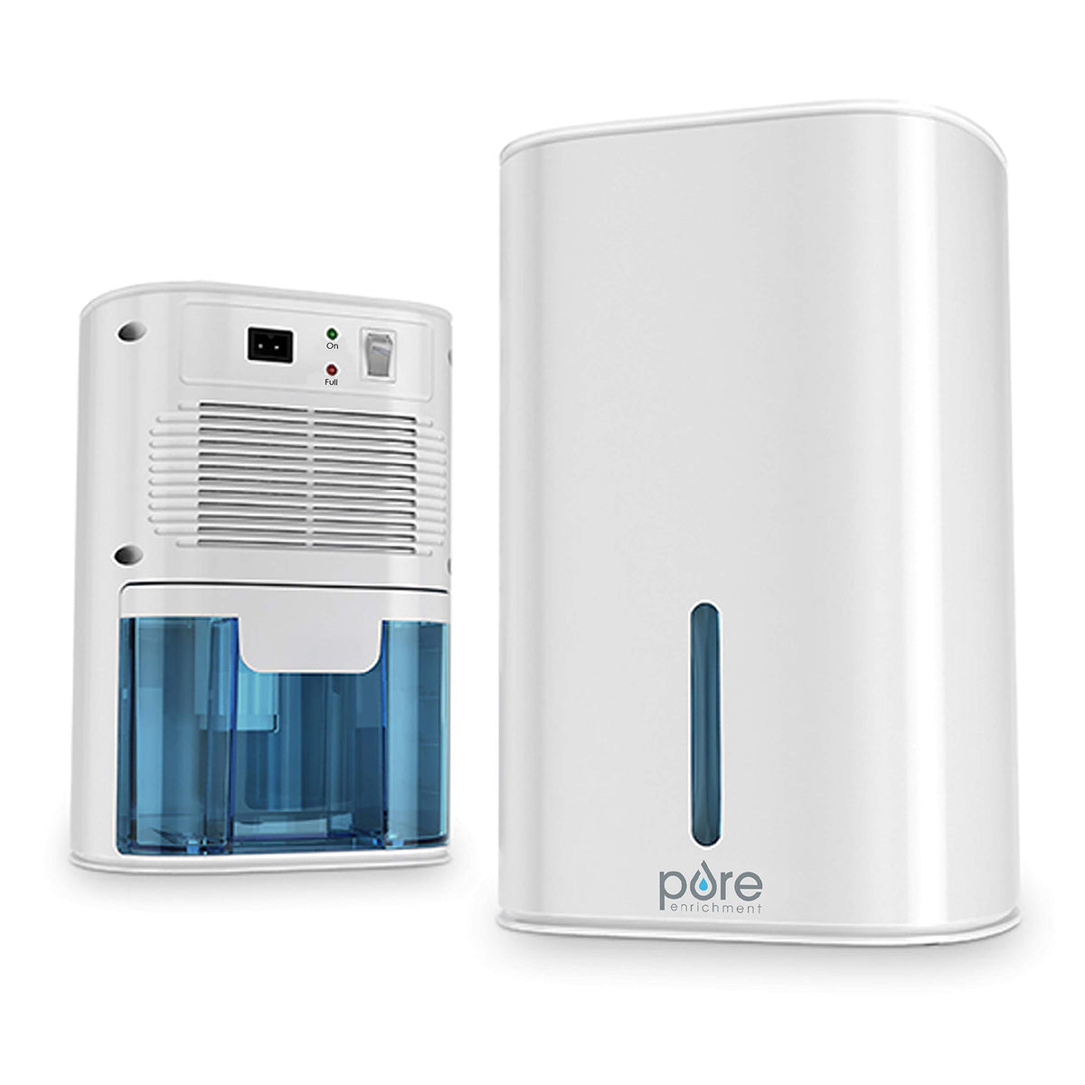 PureDry Mini Dehumidifier, 27 oz Tank, Removes 300 mL/Day Compact Design Helps Reduce Excess Moisture in Small Rooms & Living Spaces; Ideal for Closets, Bathrooms, Boats & Kitchens