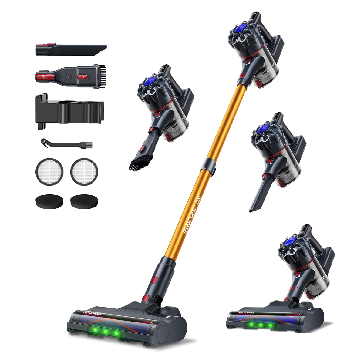 450W 45kPa Cordless Vacuum Cleaner, Lightweight for Daily Cleaning