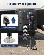 Electric Trailer Jack 5000 lbs with 7-Way Connector, Heavy Duty