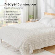 King Size Weighted Blankets for Adults 15lbs,Cream White,80" x 87"
