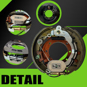 12-1/4" x 3-3/8" Electric Trailer Brake Compatible with 9000-10000Lbs General Duty Axles with 7 Bolt Mounting OE# 023-450-00 023-450 023-451-00 023-451 Left & Right