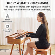 88 Key Digital Piano, Hammer-Action Full Desk Weighted Keyboard