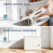 1500 Sq.Ft Dehumidifier for Basement with Drain Hose and 1.2 Gal Tank 2025 German iF Design Award, 1500 Sq.Ft Dehumidifiers for Home RV Bathroom Bedroom, Child Safety Lock, Auto Shut Off