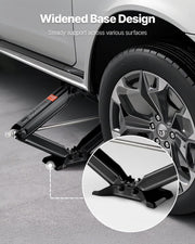 5000 lbs RV Scissor Jacks, 4-23.4 in RV Stabilizer Leveling Scissor Jacks, Set of 4, Heavy Duty Stabilizer Jack with Crank Handle, Socket and Bubble Levels, Not Easily Bent or Deformed