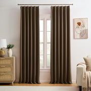 Extra Wide Blackout Curtains 102 Inches Long, Pinch Pleated Curtain for Sliding Door/French Door Room Divider Panels for Living Room 100 Inch Width 100x102 Grey
