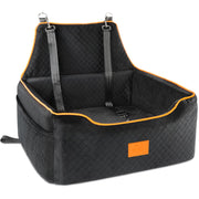 Dog Car Seat for Large/Medium Dog, Booster Seat for Dogs Under 55Lbs or 2 Small, Detachable and Washable Travel Pet Seat with Thick Cushion and Storage Pockets (Black)