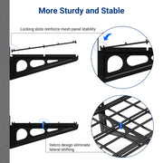 12-inch-by-72-inch Wall Shelf Garage Storage Rack Wall Mounted Floating Shelves,1x6ft,Black, 2-Pack, Classic Series