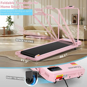 Small Walking Pad with Incline-Foldable Treadmill for Home Office
