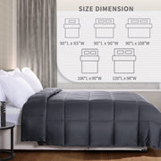 Viscose from Bamboo Cooling Comforter, King Lightweight Down Alternative Organic Natural Duvet Insert,Summer Bedding Blanket Cool for Hot Sleepers,8 Corner Tabs Dark Grey 106x90