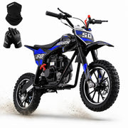Gas Dirt Bike for Kids,mini Bike Gas Powered (Blue)