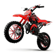 Kids 50cc Dirt Bike,2-Stroke Gas Mini Bike,Red,CPC Listed