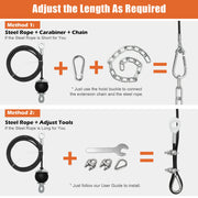 Home Gym Pulley System - Tricep Workout, Lat Pulldown, Biceps Curl, Triceps, Shoulders, Back, Forearm, Weight Cable for Squat Rack, Garage