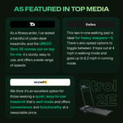 Strol 2E Smart 2-in-1 Folding Treadmill, Compact Walking Pad with Safety Handle, Plug and Play, Standing Desk Treadmill with Dual LED Display, Smart APP, Walking or Running for Home