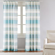 Blue Maui Quilt Set, King/Cal King Quilt + Two King Pillow Shams, Striped Coastal Design In Light Blue, Cream and Tan, Quilt Size (106 x 92), Pillow Sham Size (36 x 20), Reversible, Cotton