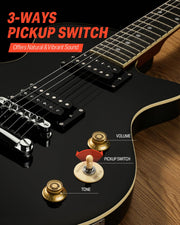 39" Electric Guitar, DLP-style with Dual Humbucker Pickups