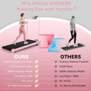 Small Walking Pad with Incline-Foldable Treadmill for Home Office