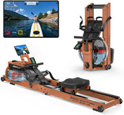 16-Level Scull-Style Magnetic Rowing Machine, Advanced LCD Monitor, Standard Seat, Black, 265 lb Capacity