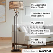 Marlowe 60 1/2" Tall Bronze Woven Metal Floor Lamp