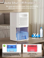 6000 Sq.Ft. Energy Star Dehumidifier for Basement, Max 100Pint/Day Smart WiFi Dehumidifier with Drain Hose, Voice & APP Control, Adjustable Humidistat for Home, Bedroom, Bathroom, Garage, RV(White)