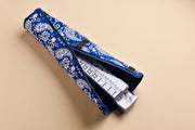 American Mahjong Set with Blue Paisley Carrying Bag 166 Premium White Tiles Complete Game Set includes 166 White Tiles with Engraved Characters plus 4 All in One Color Rack Pushers (Ma Jong, Mah-Jongg)