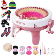 Sentro 48 Needle Knitting Machine with Row Counter, Dual Mode Knitting Loom Smart Row Counter, Tube & Panel Dual Modes, 4 Yarn Tensions, for Hats, Socks, Scarves, Gloves, Beginners & Adults