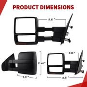 Towing Mirrors Compatible with 2007-2014 F150 Series Pickup