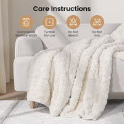 King Size Weighted Blankets for Adults 15lbs,Cream White,80" x 87"