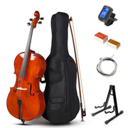 Full Size Cello, 4/4 Solid Wood Acoustic Cello
