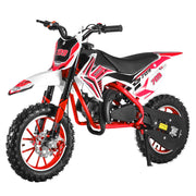 50cc 2-Stroke Kids Dirt Bike, Gas Powered Motocross Kids Mini Motorcycle, Off-Road Motorbike with Front & Rear Disc Brakes, Pull Start, 10-inch Anti-Slip Tires Mini Pocket Motorcycle 30KM/H