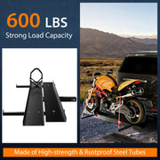 600LBS Heavy Duty Steel Motorcycle Carrier with Loading Ramp