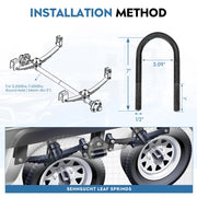 Replacement for SW5 5 Leaf Trailer Leaf Spring, 6000LB Tandem Trailer Axle Suspension Kit with 3000lb Capacity Double Eyes Leaf Springs, 2* U-Bolt and Hanger Kit