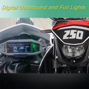 Templar X 250cc 6 Speed Dirt Bike with Zongshen Engine Pit Bike Gas Dirt Bikes Adult Pitbike, Big 21"/18" Wheels! (Black)