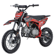 Lynx 125cc Dirt Bike, 4-Speed Semi-Automatic Pit Bike with Zongshen 4-Stroke Engine, Kick Start Gas Dirt Bike, 14"/12" Big Wheels, Air-Cooled Off-Road Motorcycle for Youth & Adults (Red)