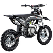 125cc Dirt Pit Bike for Kids & Youth with 4-Speed Semi-Automatic Transmission, Big 14"/12" Tires! (Black)