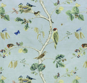 Rural Pastoral Print Extra Wide Window Curtain 100" W x 96" L, Pinch Pleated Blackout Lining Darpes Panel Bedroom Living Room Hotel Restaurant (1 Panel), Teal