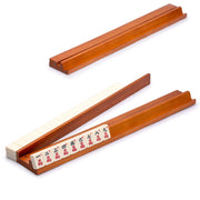 American Mahjong Set, Mojave (Ivory) with Brown Soft Case, All-in-One Racks with Pushers, Wright Patterson Scoring Coins, Dice, & Wind Indicator