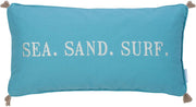 Blue Maui Quilt Set, King/Cal King Quilt + Two King Pillow Shams, Striped Coastal Design In Light Blue, Cream and Tan, Quilt Size (106 x 92), Pillow Sham Size (36 x 20), Reversible, Cotton