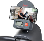 16-Level Magnetic Rowing Machine with Extended Slide Rail, Advanced LCD Monitor, Standard Seat, Gray, 250 lb Capacity