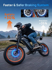 Electric Dirt Bike with Pedals, 1500W Peak Motor Electric Motorcycle