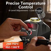 Wood Burning Kit,40W Wood Burning Pen with Adjustable Temperature 482°F–1382°F & Digital Display, Wood Burning Tool Kit with 20pcs Tips and Heat-Resistant Handle for Wood & Leather Crafts