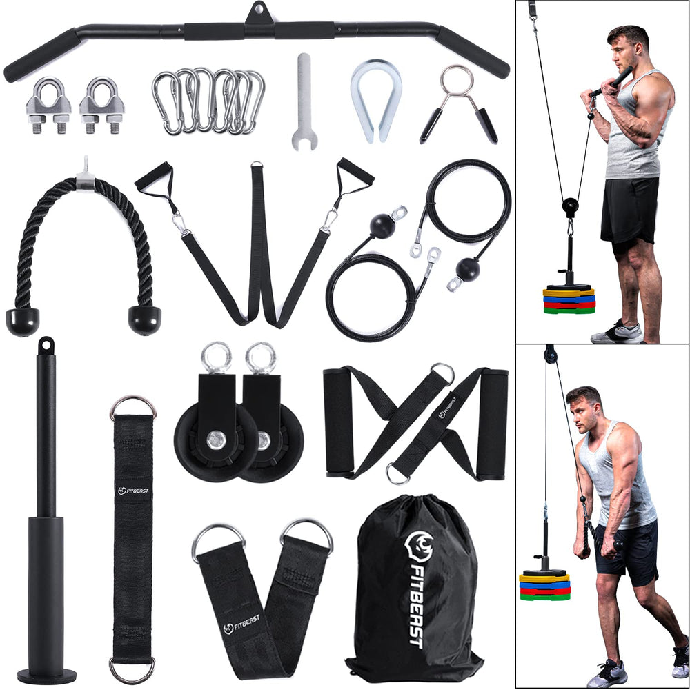 Pulley System Gym, Cable Weight Pulley System for Gym LAT Pulldown, Biceps Curl Workout, Ideal Home Gym Equipment for Forearm, Shoulder, Strength Training