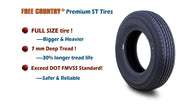Trailer Tire Wheel ST205/75R14 8PR 105N 5X4.5 White Spoke Pk2