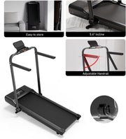 3.0HP Walking Pad Treadmill with LED Display & Remote APP – Handle Bar, 300 LBS Capacity, Portable Under-Desk Design for Home Use