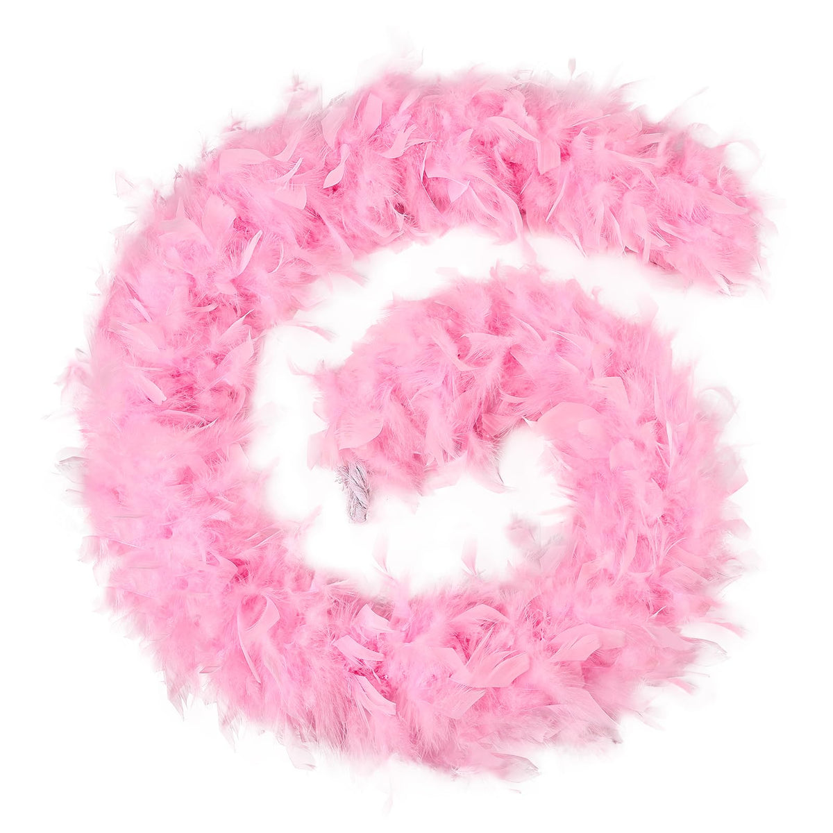 FeelfunFeather Pink Feather Boa - 45g 2 Yards Turkey Boas Feathers for Party Bulk Wedding Concert Carnival Halloween Christma