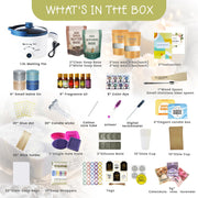 2-in-1 Candle & Soap Making Kit for Adults Begineers DIY Craft Kit Complete Candle and Soap Supplies Kit with Melter, DIY Kit Make Soaps and Scented Candles, Soap Base, Soy Wax, Molds