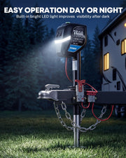 7500lbs Electric Trailer Jack with Dual Wire, Built-in Level