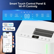 4500 Sq.Ft Dehumidifier, 52 Pint Smart WiFi, for Basement & Home Ultra-Quiet 38dB Dehumidifier for Home, Bedroom & Bathroom, with 24H Timer & Auto Shut-Off, Ideal for Large Rooms