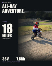K2 Electric Motorcycle for Kids, 36V Dirt Bike, 750W Peak, Ages 4+