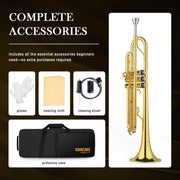 Bb Standard Trumpet, Student Trumpet Set for Beginner