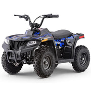 Electric 4 Wheeler for Kids,500W 36V Electric ATV Kids Ride On Vehicle,10-15 MPH Adjustable Speed, Dual Disc Brakes, Dirt Electric Quad (Blue)